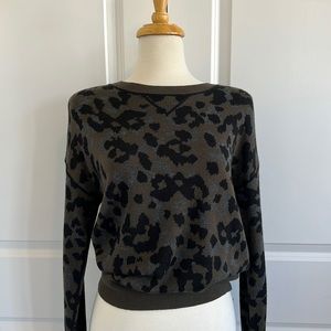 Anthropologie Crewneck Camo Sweater